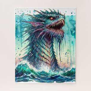 Puzzle Monstre Marin Émergeant de l'Océan