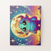 Puzzle Monstre mignon sous une Pleine lune Halloween (Vertical)