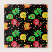 Puzzle Monstres aquarelles : Motif mignon (Horizontal)