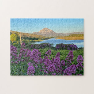 Puzzle Mont Errigal et fleurs en Donegal, Irlande
