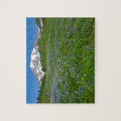 Puzzle Mont Rainier avec des lupins violets (Vertical)