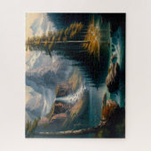 Puzzle Montagne, Cascade, Lac, Pittoresque (Vertical)