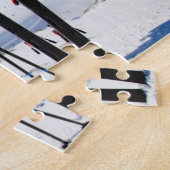 Puzzle Montagnes et équipement de ski (Côté)