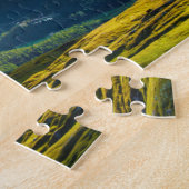 Puzzle Montagnes et vallée au coucher du soleil (Côté)