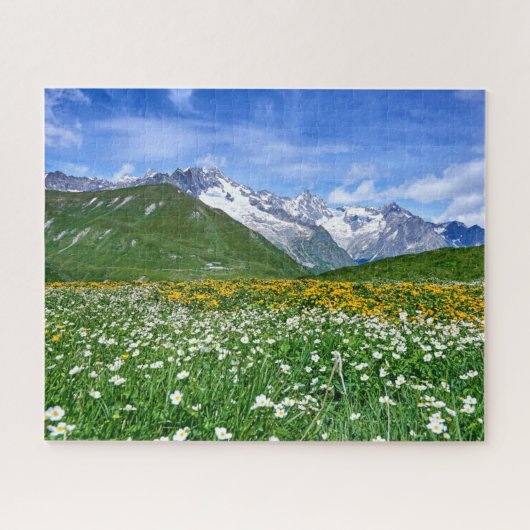Puzzle Montagnes | Swiss Alps Valley Spring (Horizontal)
