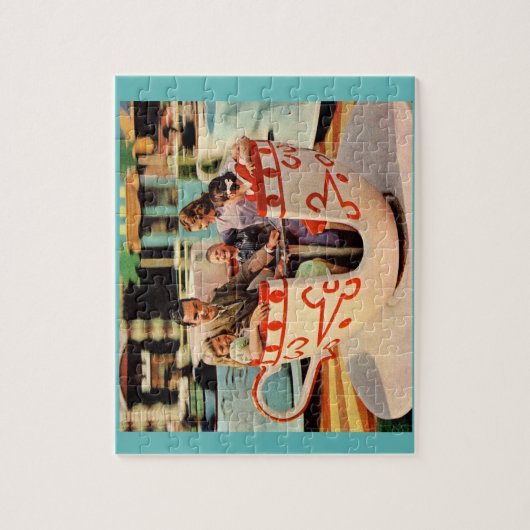 Puzzle Montée en tasse dans les années 1960 au parc d'att (Vertical)