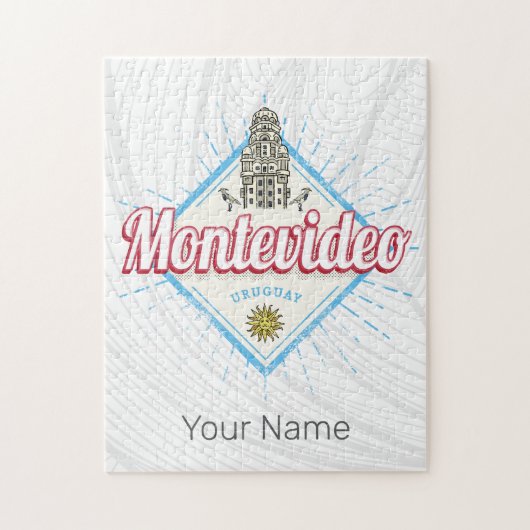 Puzzle Montevideo City Uruguay Palacio Salvo Souvenir (Vertical)