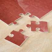 Puzzle Monts Boho en terre cuite, affiche abstraite. (Côté)