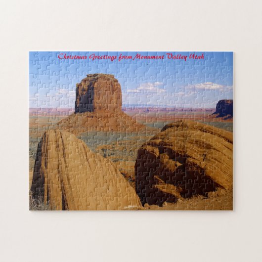 Puzzle Monument Valley Utah. Vœux de Noël (Horizontal)