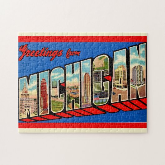 Puzzle Monuments du Michigan 11x14 (Horizontal)