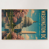 Puzzle Monuments et ciel de Washington DC et du Capitole (Horizontal)