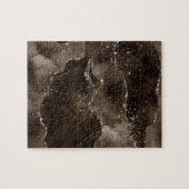 Puzzle Moody Agate | Café Brown bronze doré Taupe (Horizontal)