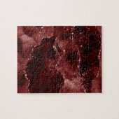 Puzzle Moody Agate | Henné sang rouge grenat bijou ton (Horizontal)