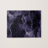 Puzzle Moody Agate | Midnight Indigo Deep Purple Glam (Horizontal)