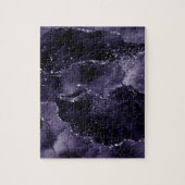 Puzzle Moody Agate | Midnight Indigo Deep Purple Glam (Vertical)