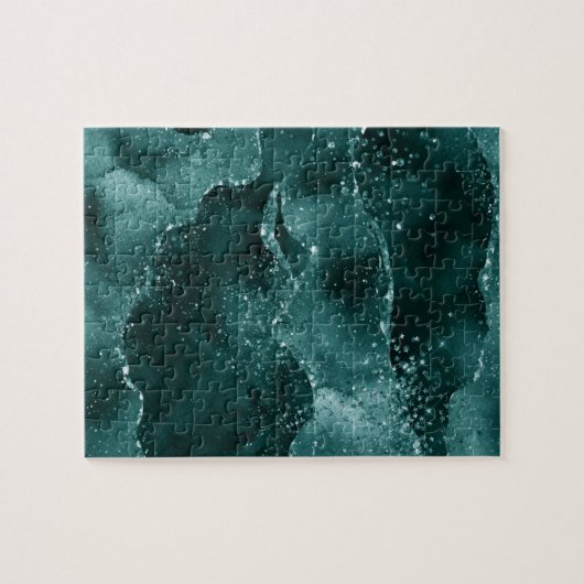 Puzzle Moody Agate | Turquoise Vert Malachite Riche Joyau (Horizontal)
