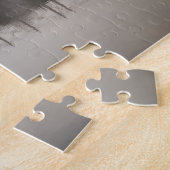 Puzzle Moody Foggy Black White Bridge sur l'eau (Côté)