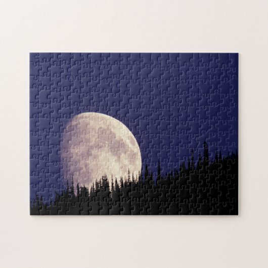 Puzzle Moon & Forest | Glacier National Park Montana (Horizontal)