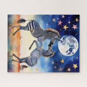 Puzzle Moonlit Dance Zebras in Love (Horizontal)