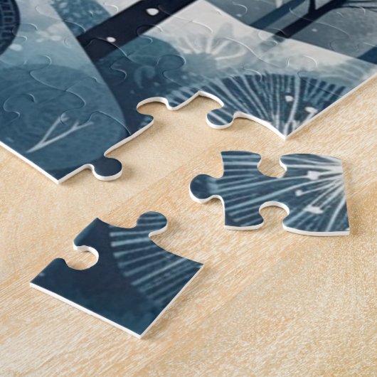 Puzzle Moonlit Nordic Forest, personnalisable (Côté)