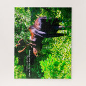 Puzzle Moose à Grand Tetons. Salutations de Noël Jigsaw (Vertical)