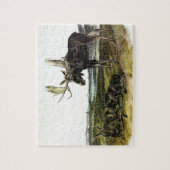 Puzzle Moose Deer (Moose - Alces alces) par Audubon (Vertical)