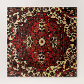 Puzzle Moquette persane look rouge foncé et crème (Horizontal)