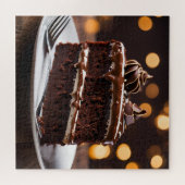 Puzzle Morceau de gâteau au chocolat (Horizontal)
