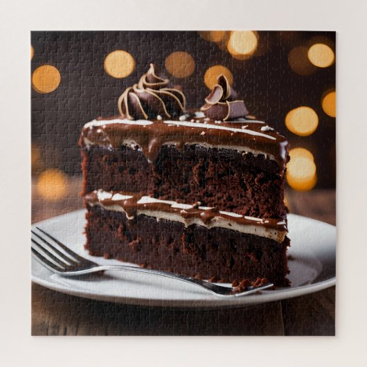 Puzzle Morceau de gâteau au chocolat (Vertical)