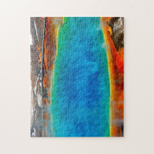 Puzzle Morning Glory Pool Yellowstone. (Vertical)