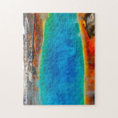 Puzzle Morning Glory Pool Yellowstone. Salutation de Noël (Vertical)