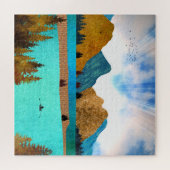 Puzzle Morning Lake Rower (Horizontal)