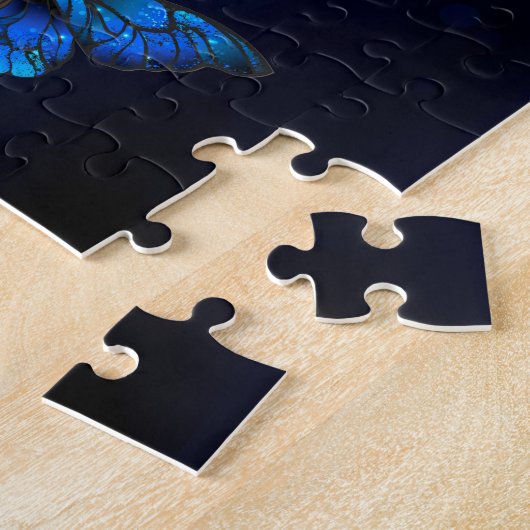 Puzzle Morpho Butterfly in the Dark Background (Côté)