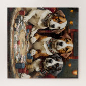 Puzzle Mosaic Dog jouer au poker (Horizontal)