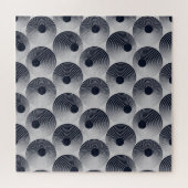 Puzzle Mosaïque argent-noir : texture des anneaux concent (Horizontal)