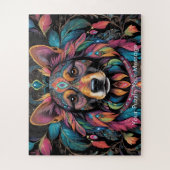 Puzzle Mosaïque bohème Majesté le chien peint (Vertical)