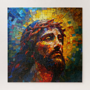 Puzzle Mosaïque colorée Jésus