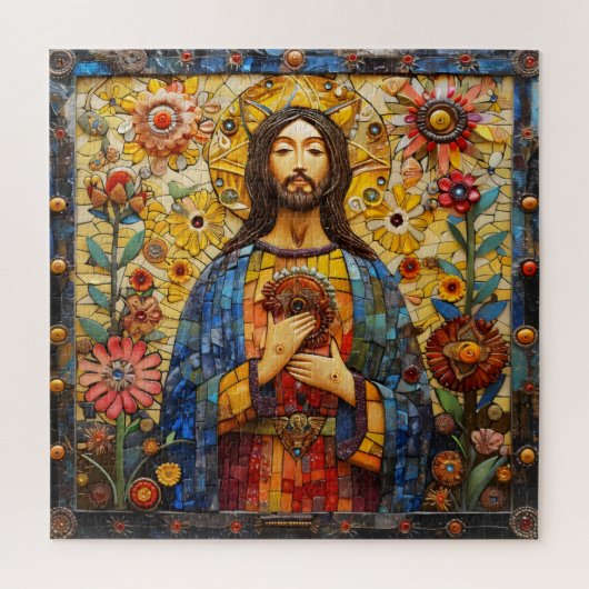 Puzzle Mosaïque colorée Jésus-Christ (Vertical)