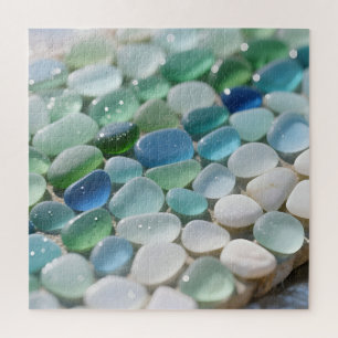 Puzzle Mosaïque de verre de mer Océan Bleus Tranquille