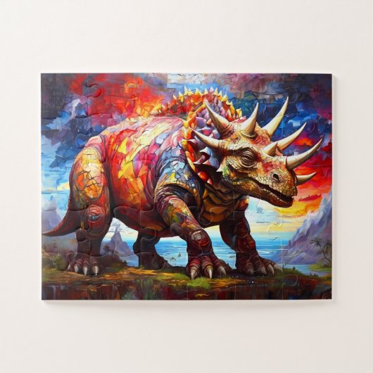 Puzzle Mosaïque Dinosaure Enfants (Horizontal)