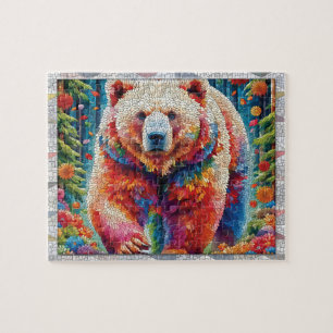 Puzzle Mosaïque d'ours, Animaux sauvages, Carreaux, Cadea
