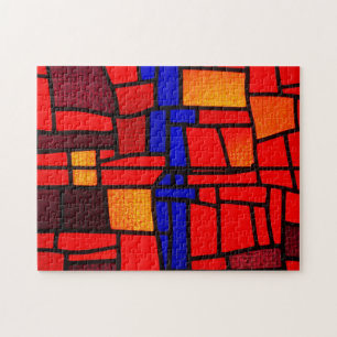 Puzzle mosaïque en verre tendu