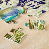 Puzzle Mosaïque espagnole bleue verte (Côté)