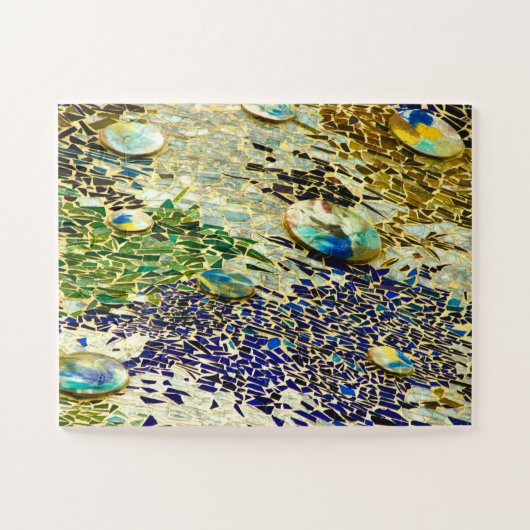 Puzzle Mosaïque espagnole bleue verte (Horizontal)