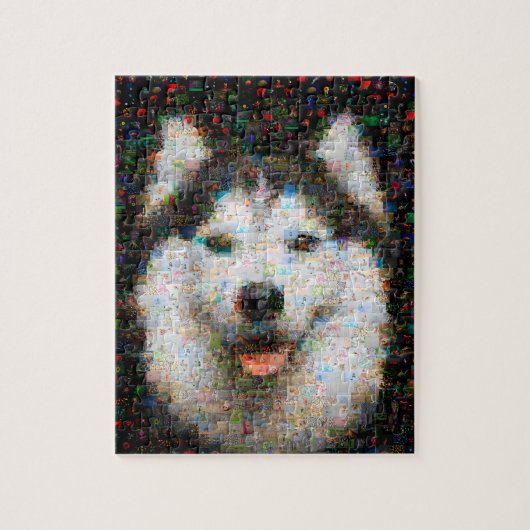 Puzzle Mosaïque photo de chien Husky (Vertical)