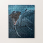 Puzzle Mosasaurus pourchasing requin poster empreinte acr (Vertical)