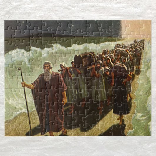 Puzzle Moses traversant la mer Rouge, religion Vintage