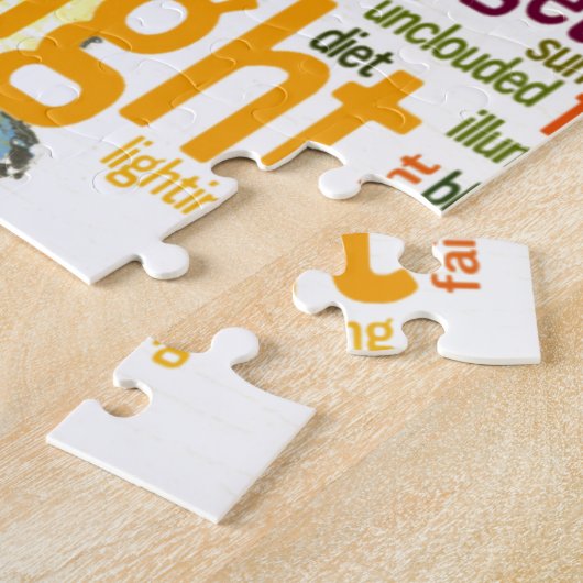 Puzzle Mot de flamme de bougie Cloud Art Imprimer (Côté)