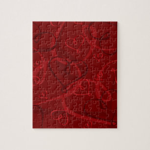 Puzzle Motif à coeur rouge