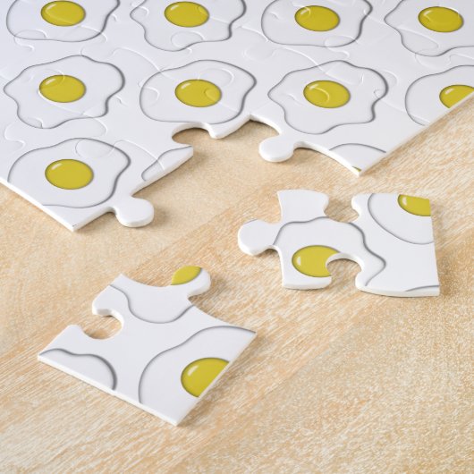 Puzzle Motif à point de polka d'oeufs frits (Côté)